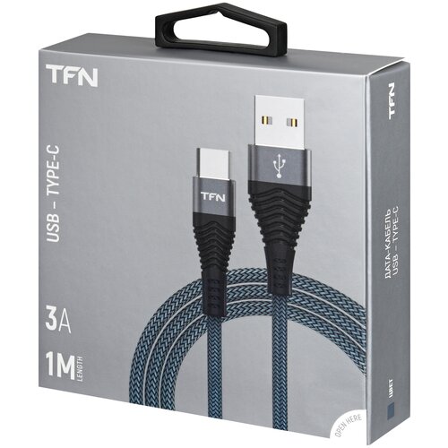 кабель tfn typec forza 1 0m 5a black Кабель TFN TypeC forza 1.0m graphite