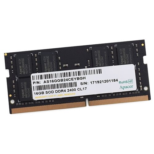 Оперативная память Apacer 16 ГБ DDR4 2400 МГц SODIMM CL17 ES16G2TGFH 959700₽
