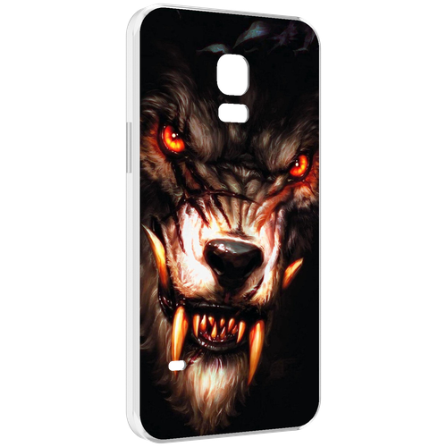 Чехол MyPads злой голодный волк мужской для Samsung Galaxy S5 mini задняя-панель-накладка-бампер