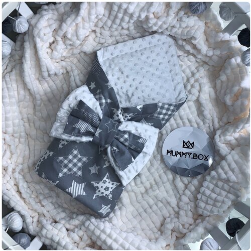 Конверт - одеяло на выписку MUMMY.BOX летний, для новорождённых в кровать, в коляску для малышей