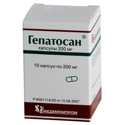 Купить Гепатосан капс., 200 мг, 10 шт., Медминипром ЗАО