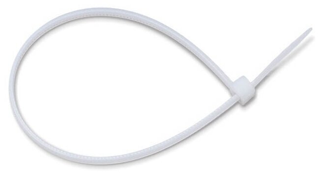 Стяжка кабельная нейлоновая белая Хомут пластиковый ремешок универсальный гибкий фиксатор 25*150 мм ремень стяжной для крепления 100 шт 006-100019