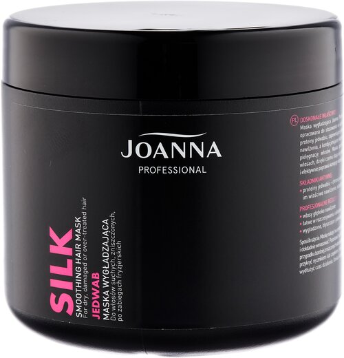 Joanna SILK Маска для волос разглаживающая с протеинами шелка, 500 г, 500 мл