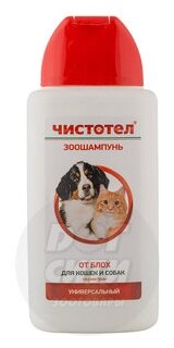 ЧИСТОТЕЛ шампунь от блох и клещей универсальный для собак и кошек 1 шт. в уп., 1 уп.