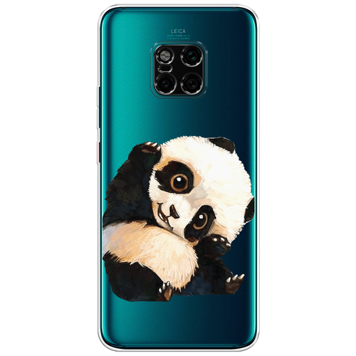 Силиконовый чехол на Huawei Mate 20 Pro / Хуавей Мате 20 Про Большеглазая панда, прозрачный силиконовый чехол на huawei mate 50 pro хуавей мате 50 про большеглазая панда прозрачный