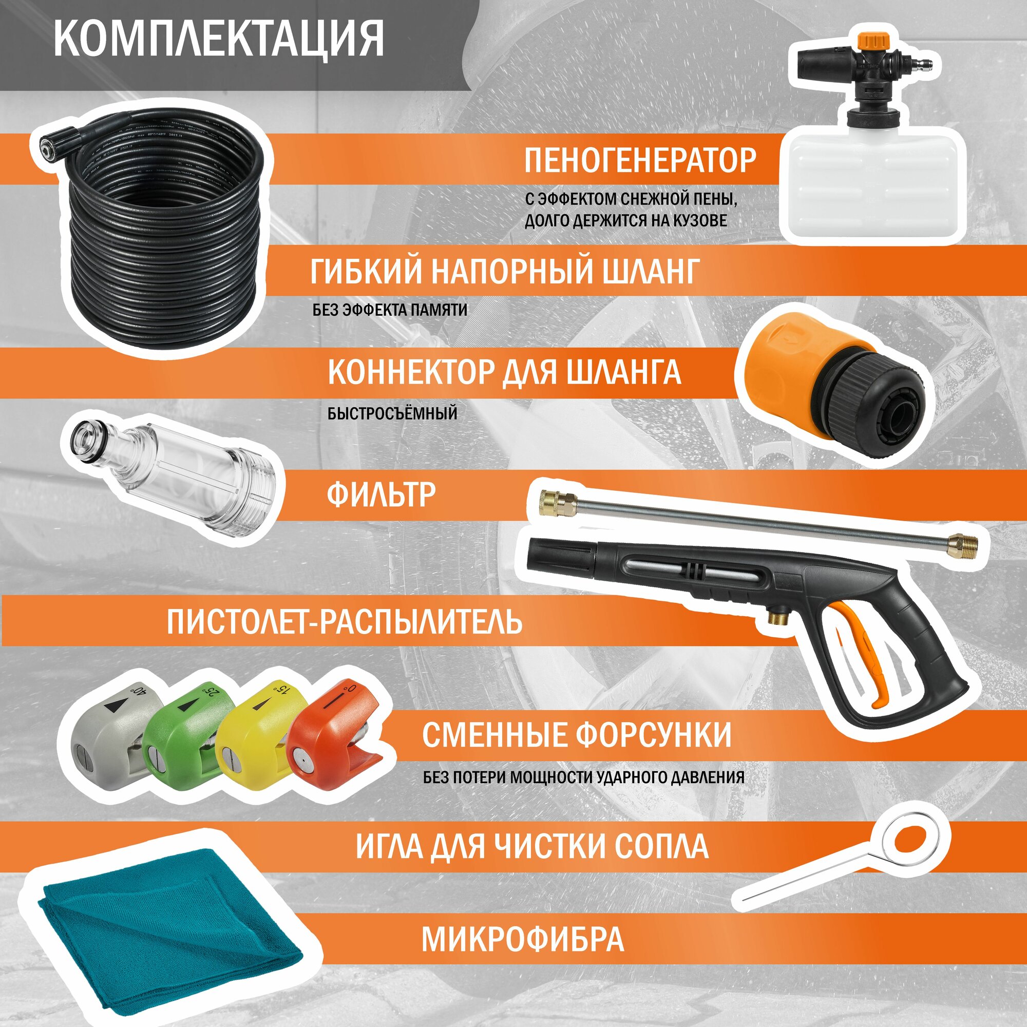 Мойка высокого давления BORT BHR-2000M-Pro, 2000 Вт, 150 бар, 450 л/ч — фото 1