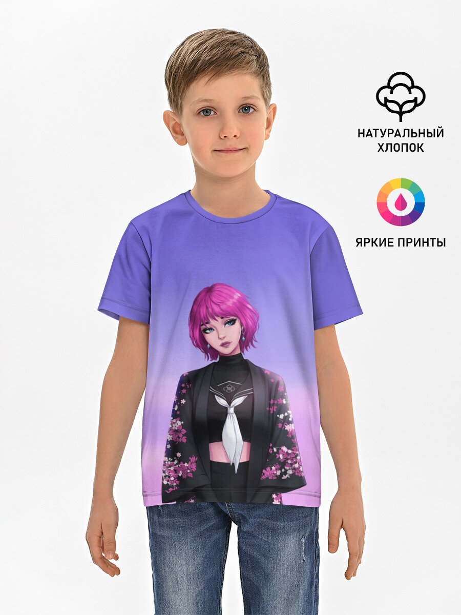 Футболка хлопковая детская ANIME GIRL