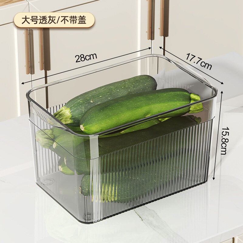 Коробка для хранения Caiguang, для холодильника, прозрачная, для фруктов и овощей, большая емкость