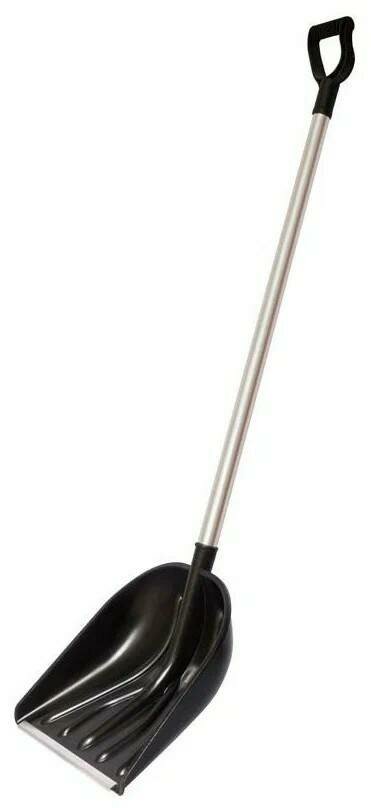 Лопата морозостойкая снеговая  Купец  с алюминевой планкой алюминевым черенком и V ручкой Пластмасса АгроИнструмент 0154