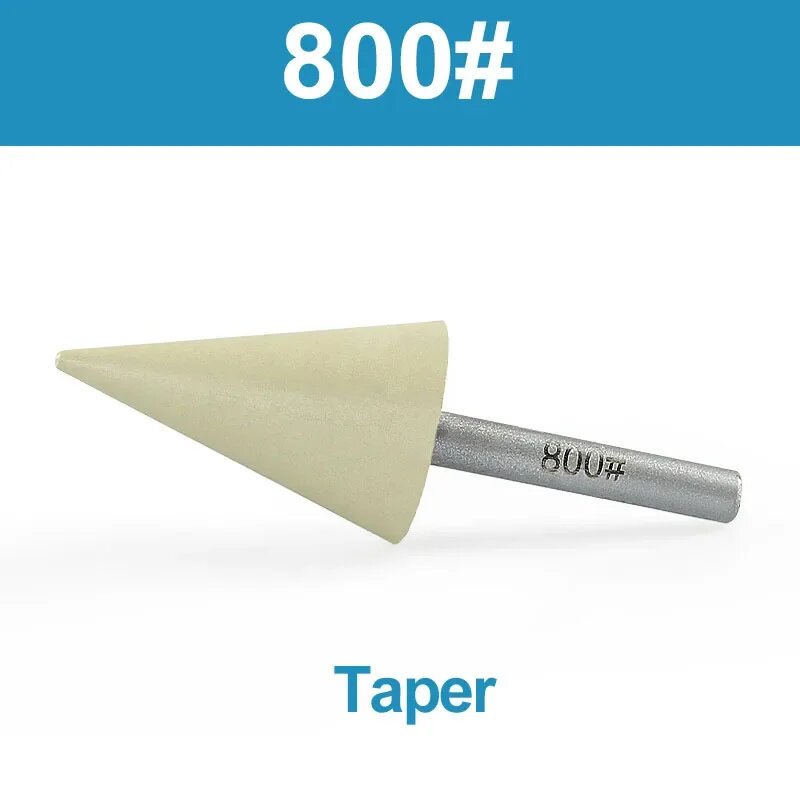 Конiческая шлифовальная головка из смолы conboom, алмазная, сетка 50#-1500#, Taper 800Girt