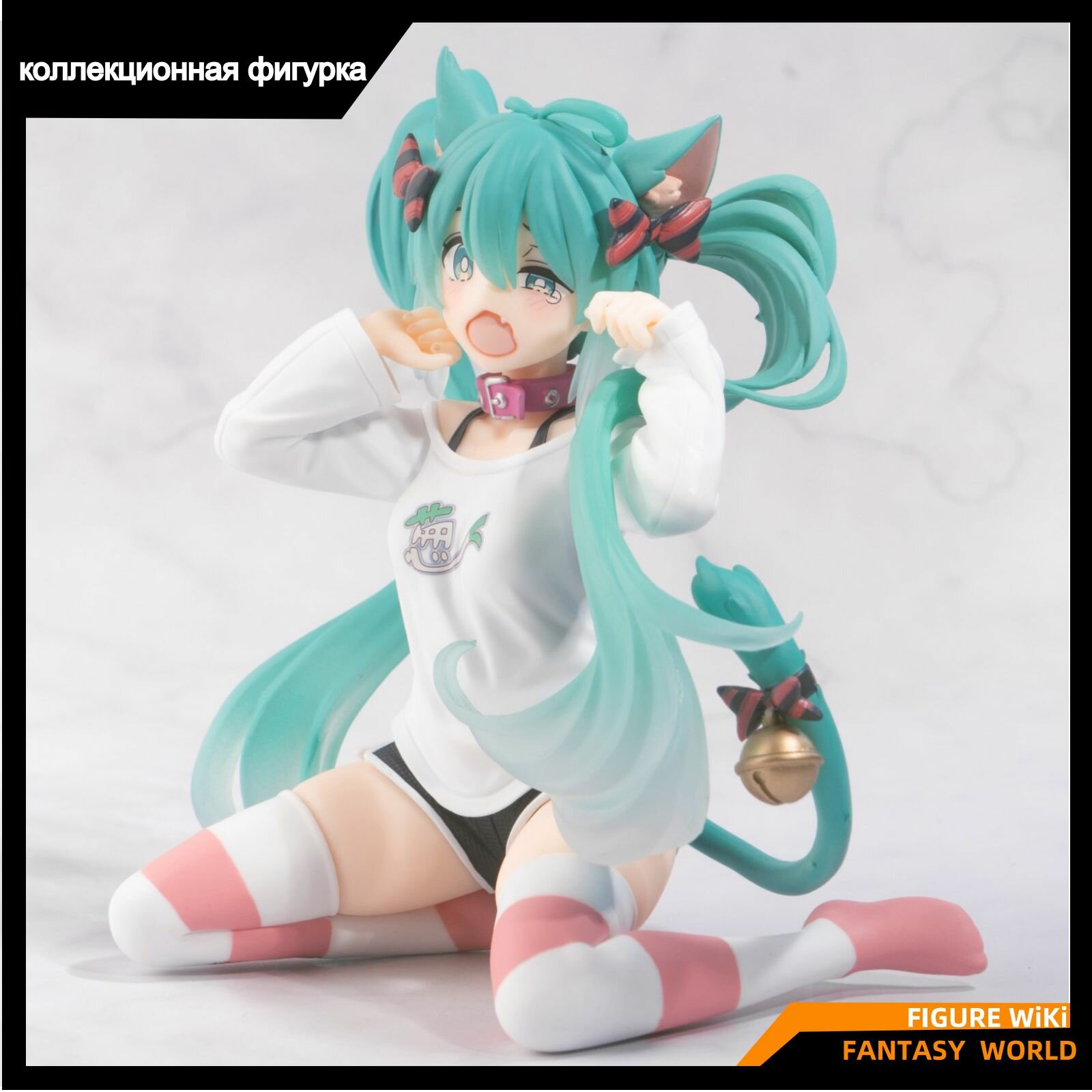 Картинки Фигурка Desktop Cute Хацунэ Мику кошачьи уши / TAITO Hatsune Miku Cat Ear T-Shirt Figure-Праздничные подарки