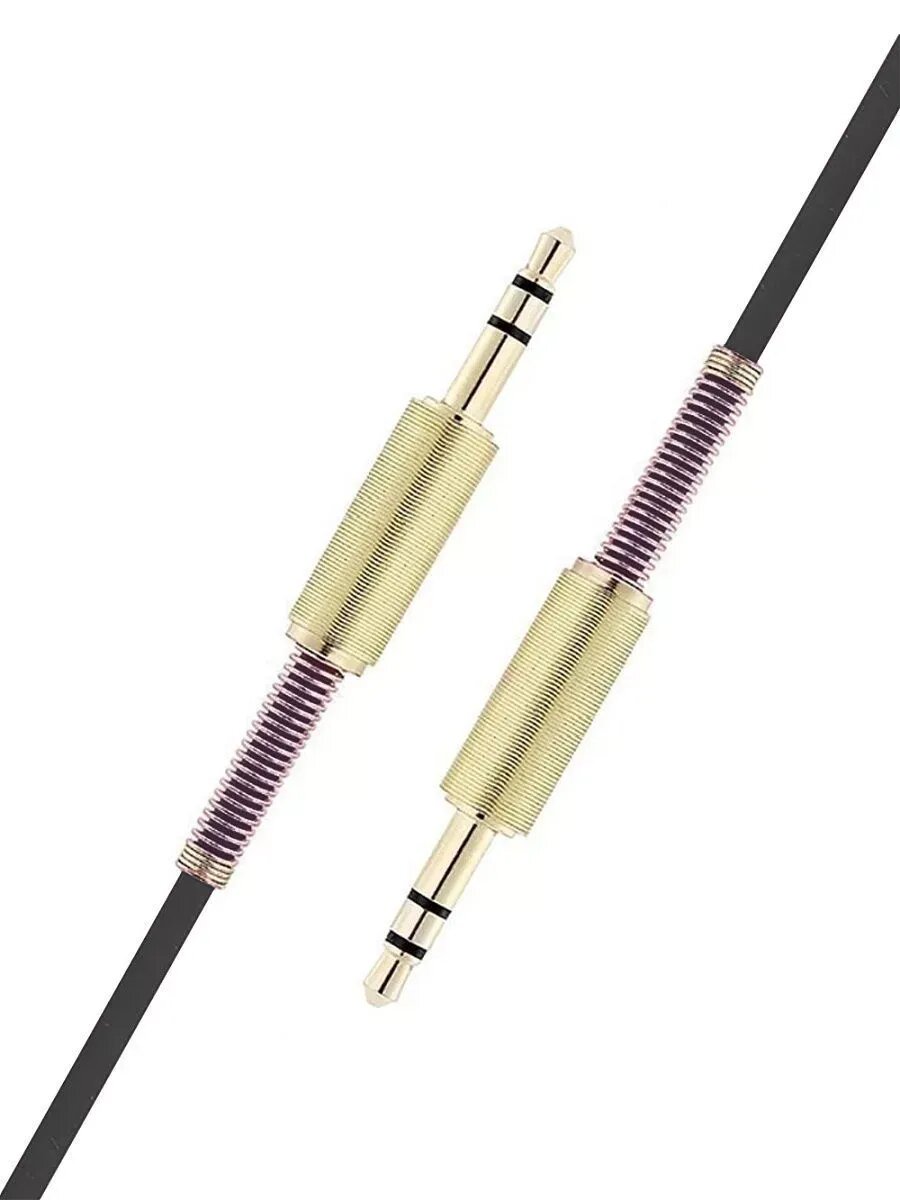 AUX кабель в машину mini jack 35 mm цвет черный длина 1 метр