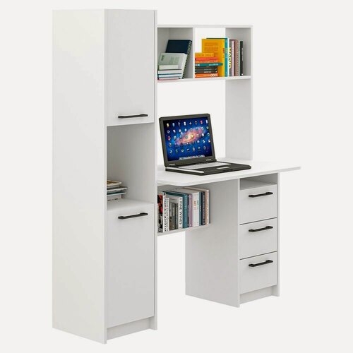 Изображение товара Стол компьютерный Фронда-6 + 1 комплект ящиков, Белый