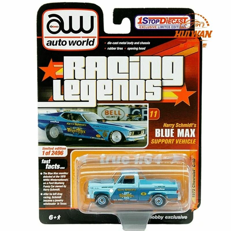 Машинка auto world 1/64 Car model Racing legend 1973 Chevrolet C10