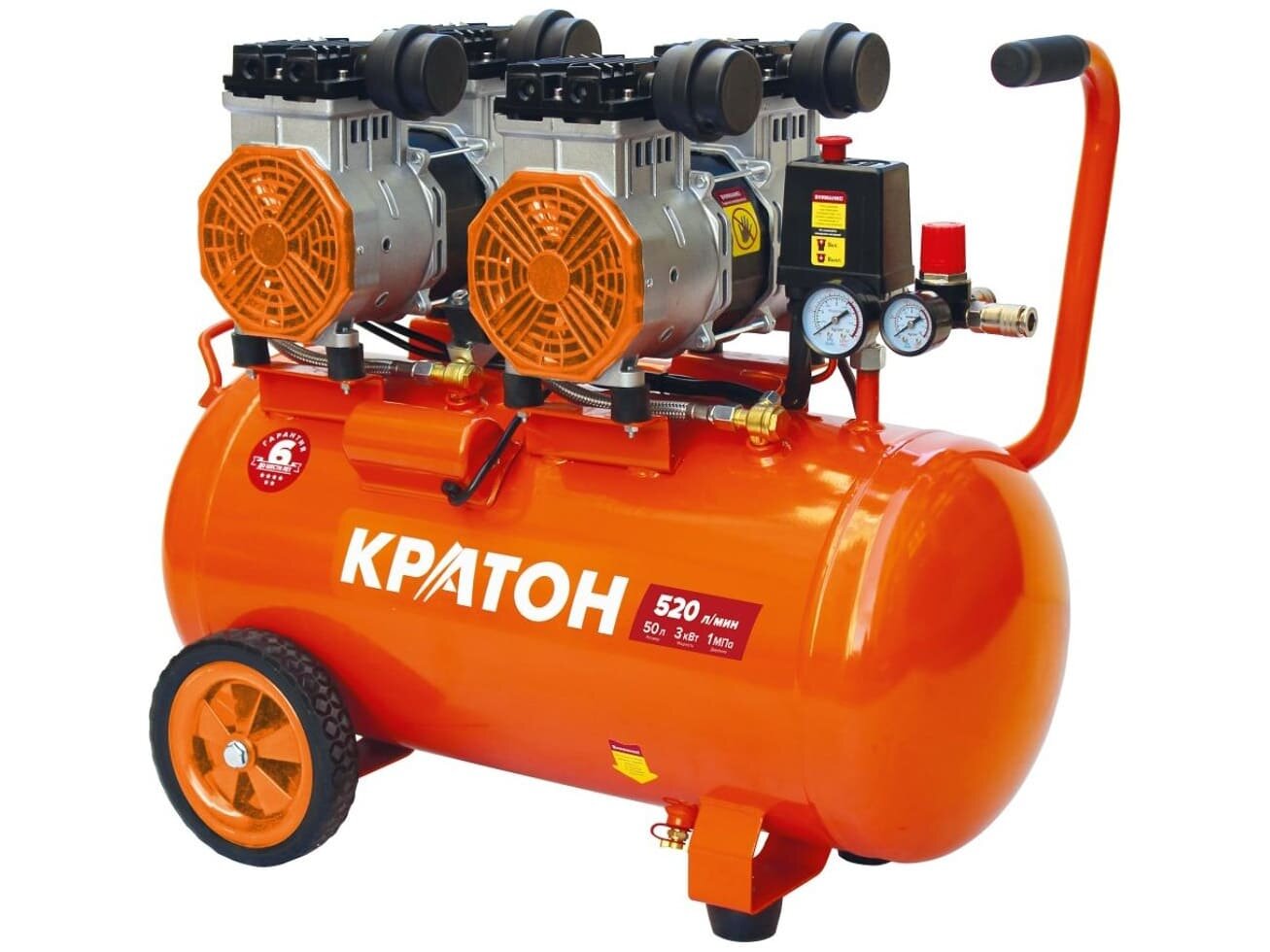 Компрессор с прямой передачей безмасляный Кратон AC-520-50-OFHS