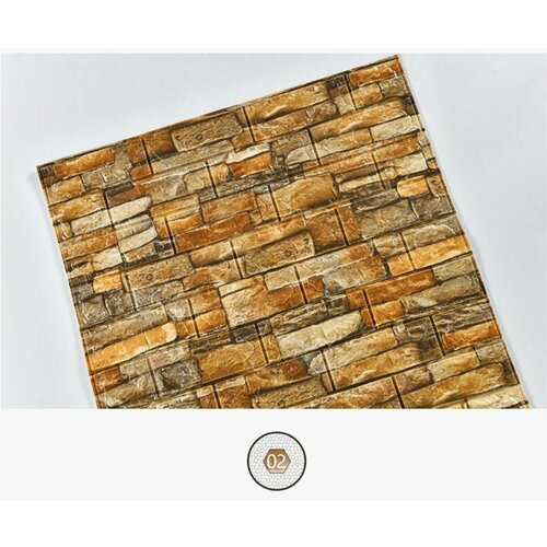 Панели самоклеющиеся для стен плитка Ретро кирпичный красный 70 смx5 м мягкие 3д 3d интерьерные пвх декоративные 1583₽