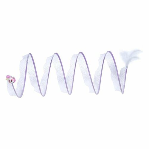 Складная игрушка-туннель для кошек S-образной формы с милым шариком из сизаля, игровая трубка с перьями, центральная морщинка