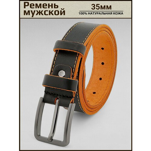 фото Ремень aksybelt для мужчин, размер 110, оранжевый