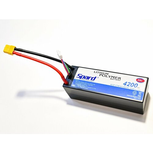 фото Аккумулятор li-po spard 4200mah, 14.8v, 50c, xt60, hardcase для автомоделей 1/10, 1/8, yt9636120ehs