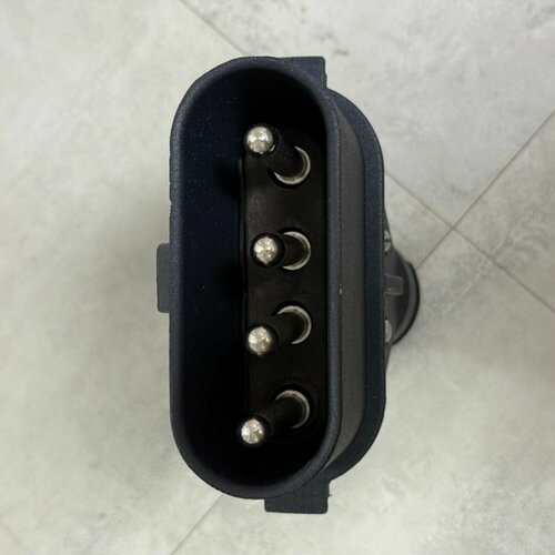 Вилка силовая Электроконтакт ШК 4х60-В, 4 полюса, 60A, черная