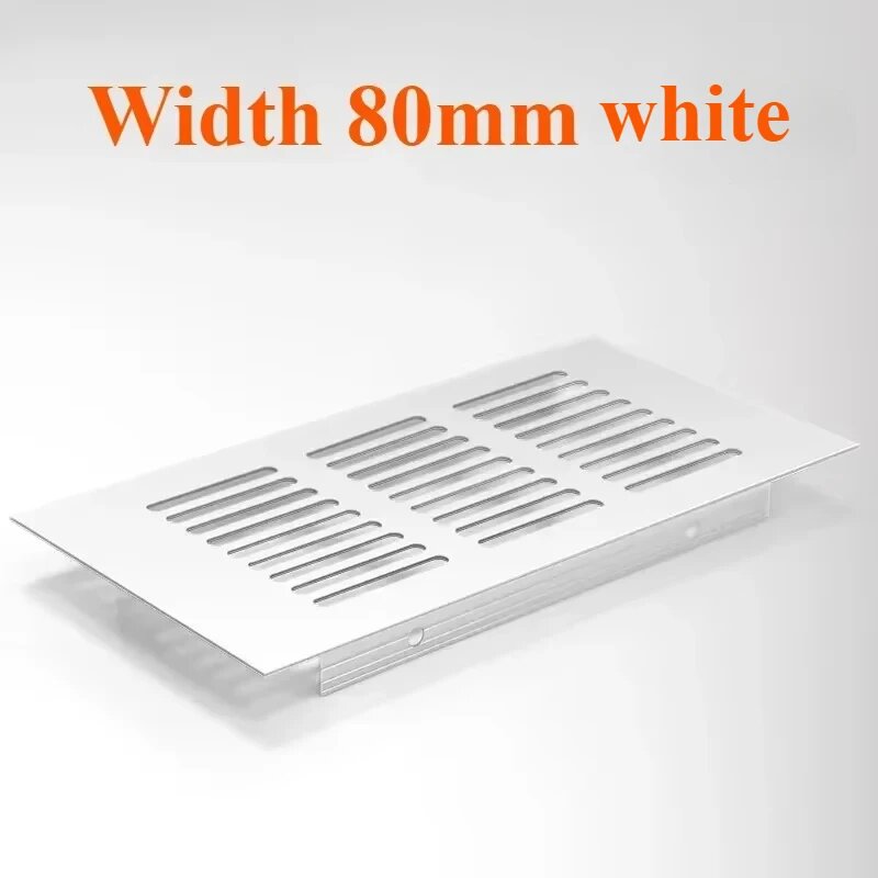Вентиляционная решетка из алюминия, Width 80mm White, Length 300mm