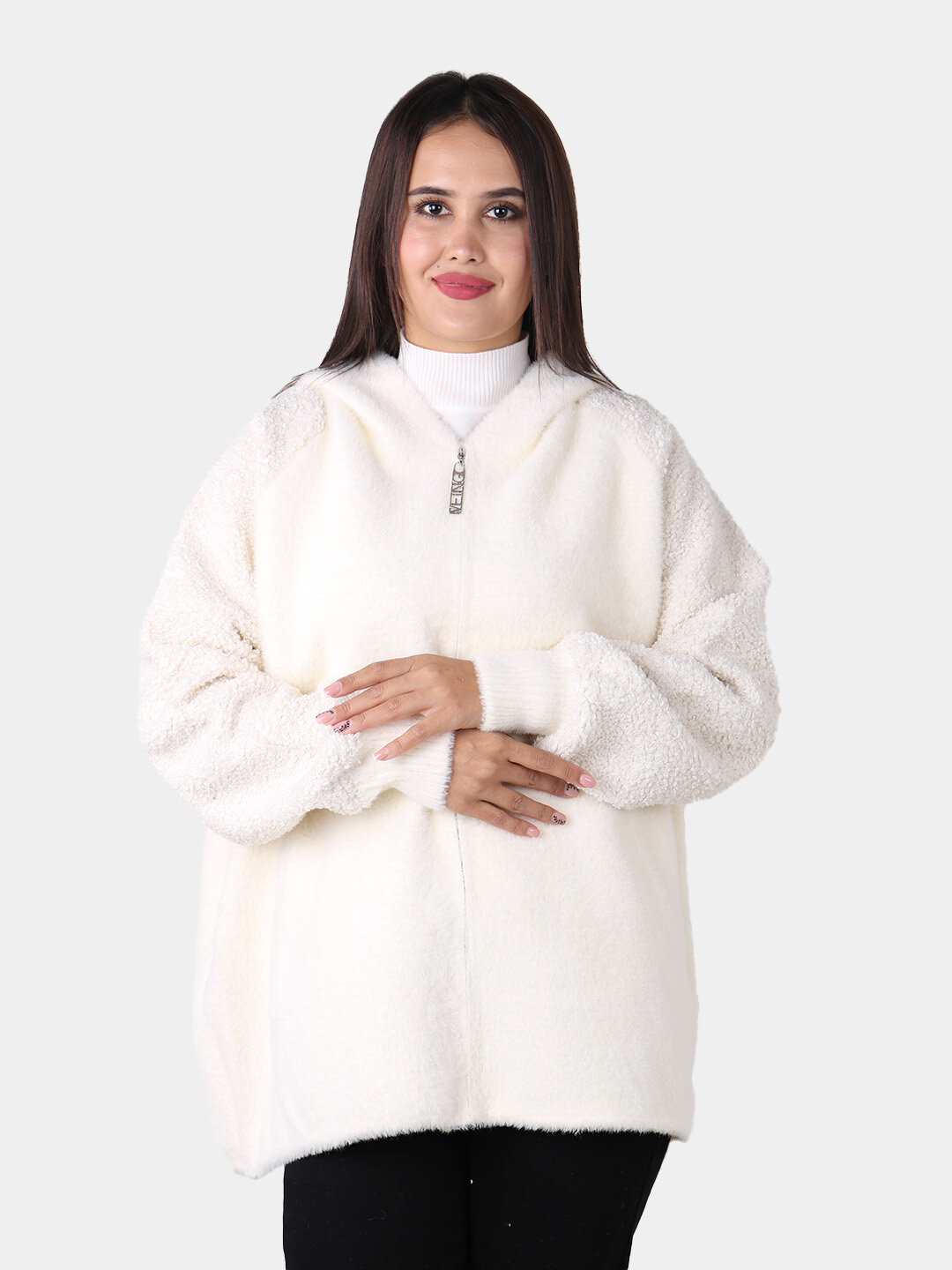 Пальто, размер One Size, белый, — фото 1