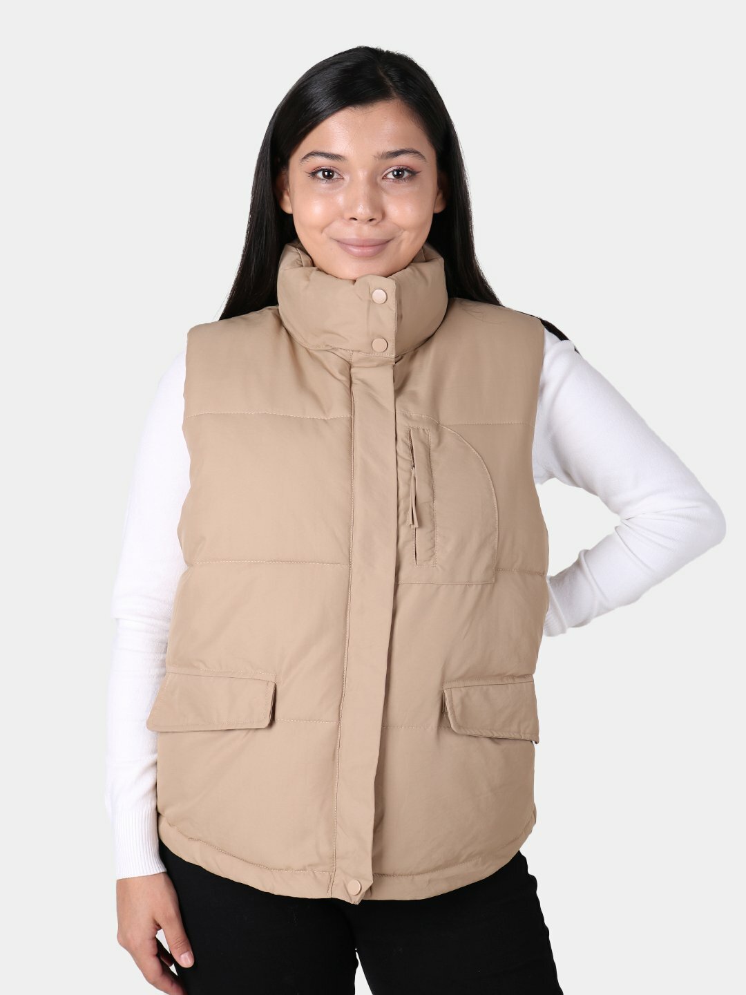 Жилет спортивный , размер One Size, бежевый — фото 1