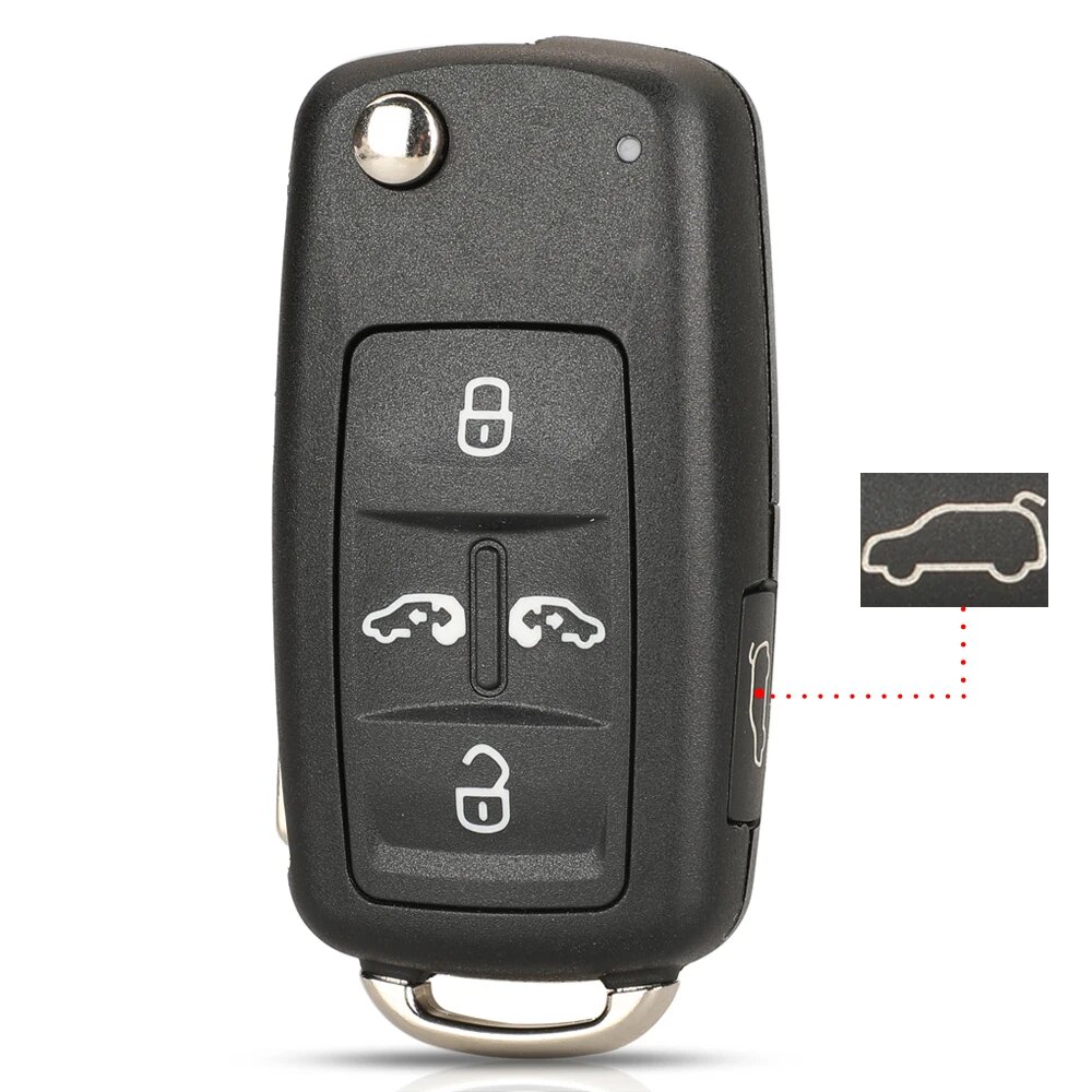 Корпус ключа VW Skoda 5 кнопок с лезвием Hu66