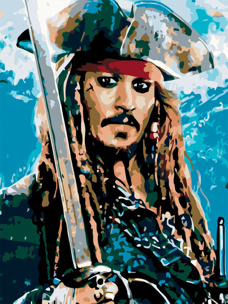 Картина по номерам "Капитан Джек Воробей" — фото 1