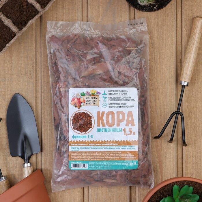 Кора лиственницы, 1,5 л фр 3-6, 1 шт.