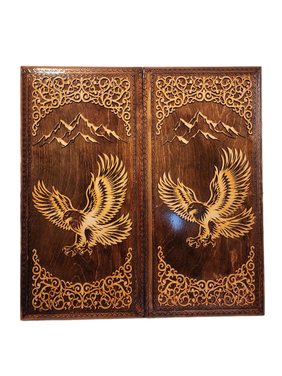 Нарды ручной работы, покрыты 5-тью слоем лака размер 60х30 — фото 1