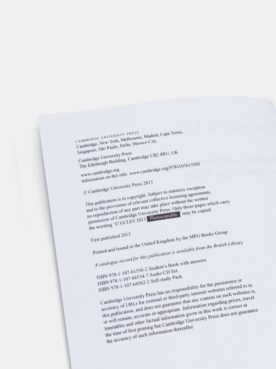 Учебное пособие Cambridge IELTS 9, 2013 г, 176 стр, А5+, CD в комплекте — фото 1