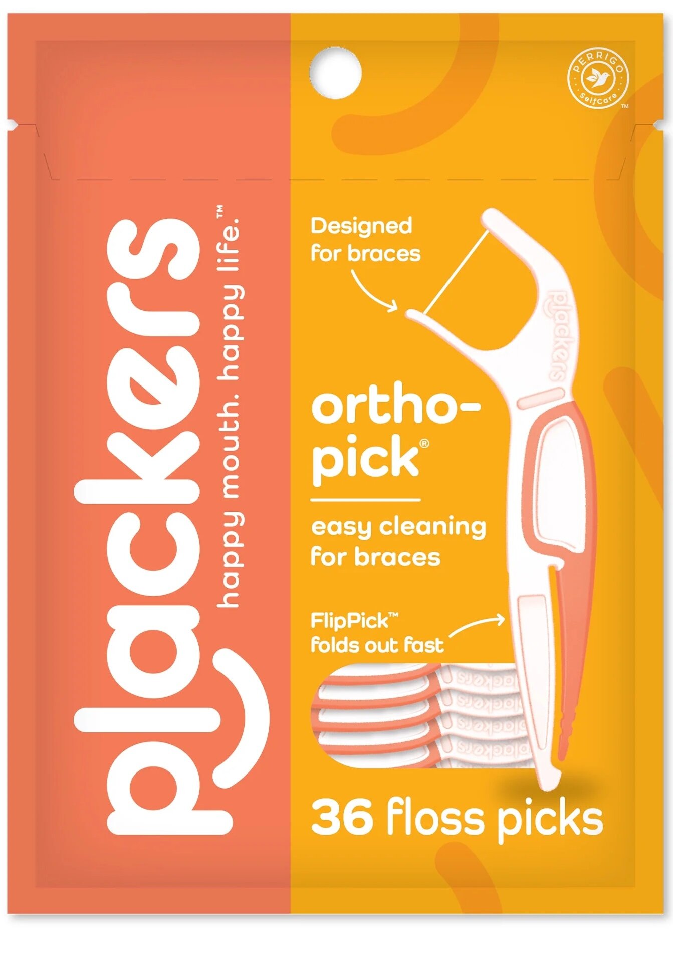 Флоссеры Plackers Orthopick (36 шт.) — фото 1