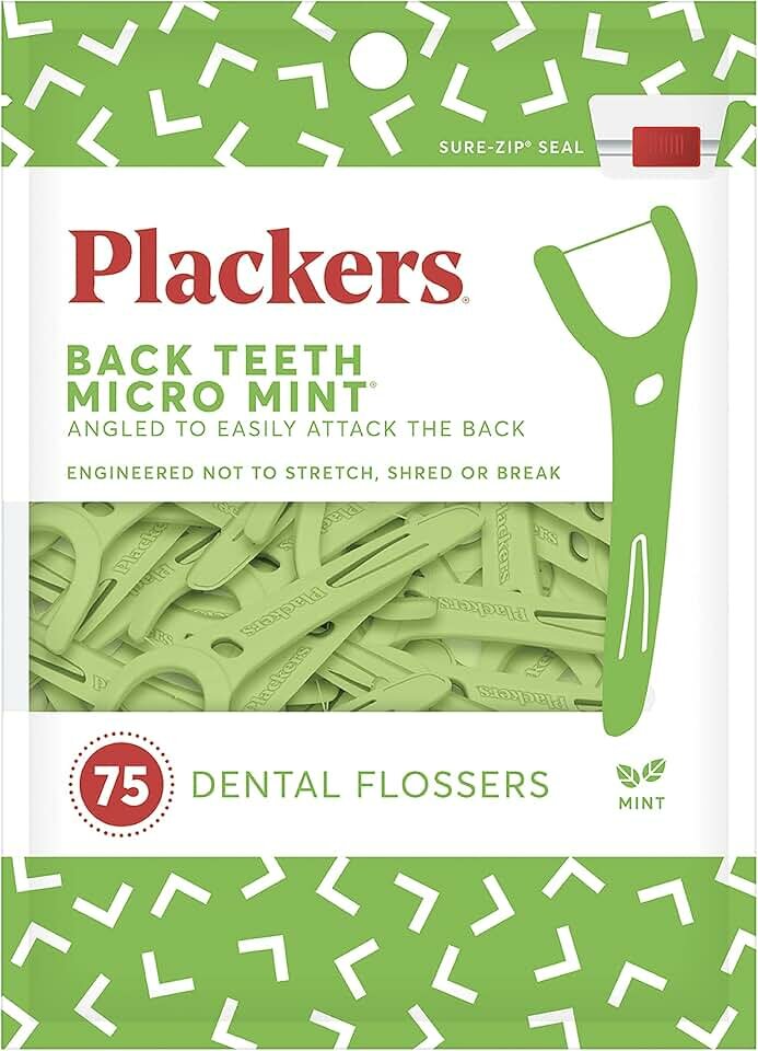 Флоссеры Plackers Back Teeth (Grip) (75 шт.)