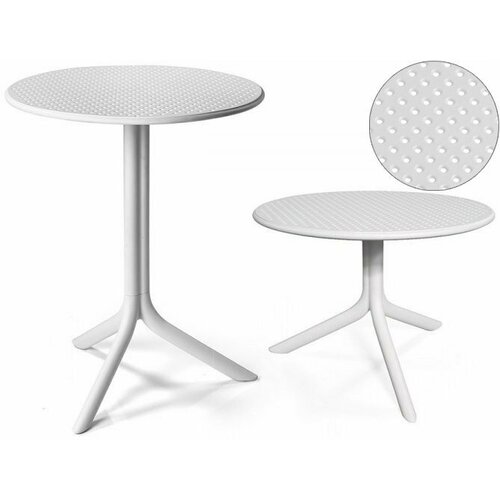 фото Обеденный пластиковый стол nardi step + step mini, белый