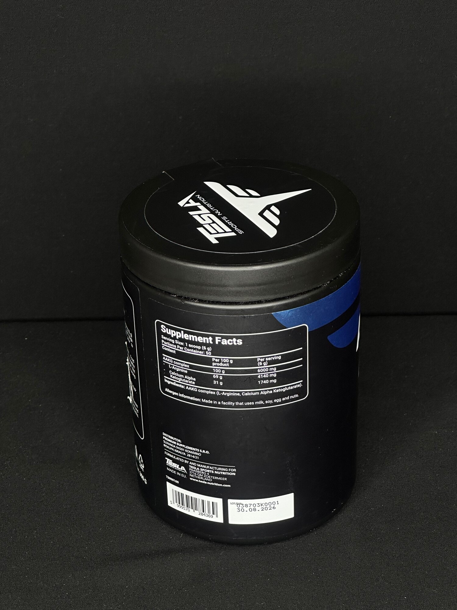 Аминокислота Tesla Sports Nutrition Arginine, аргинин, 377г,50порций — фото 1