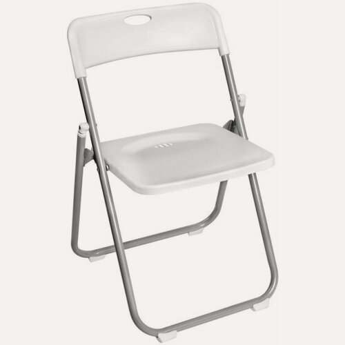 Изображение товара Стул складной Brabix Golf Lite CF-017, серебристый каркас, пластик белый, 532896 (532896СН)