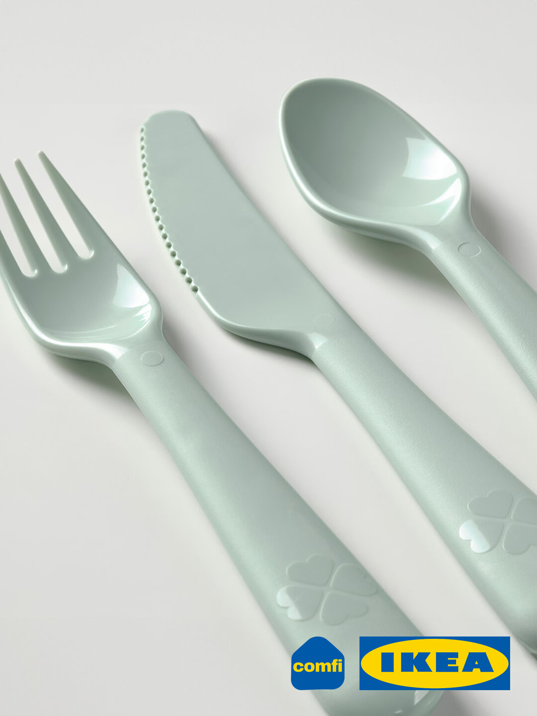 IKEA столовые приборы для детей и пикников, 18 предметов, разные цвета, безопасные — фото 1