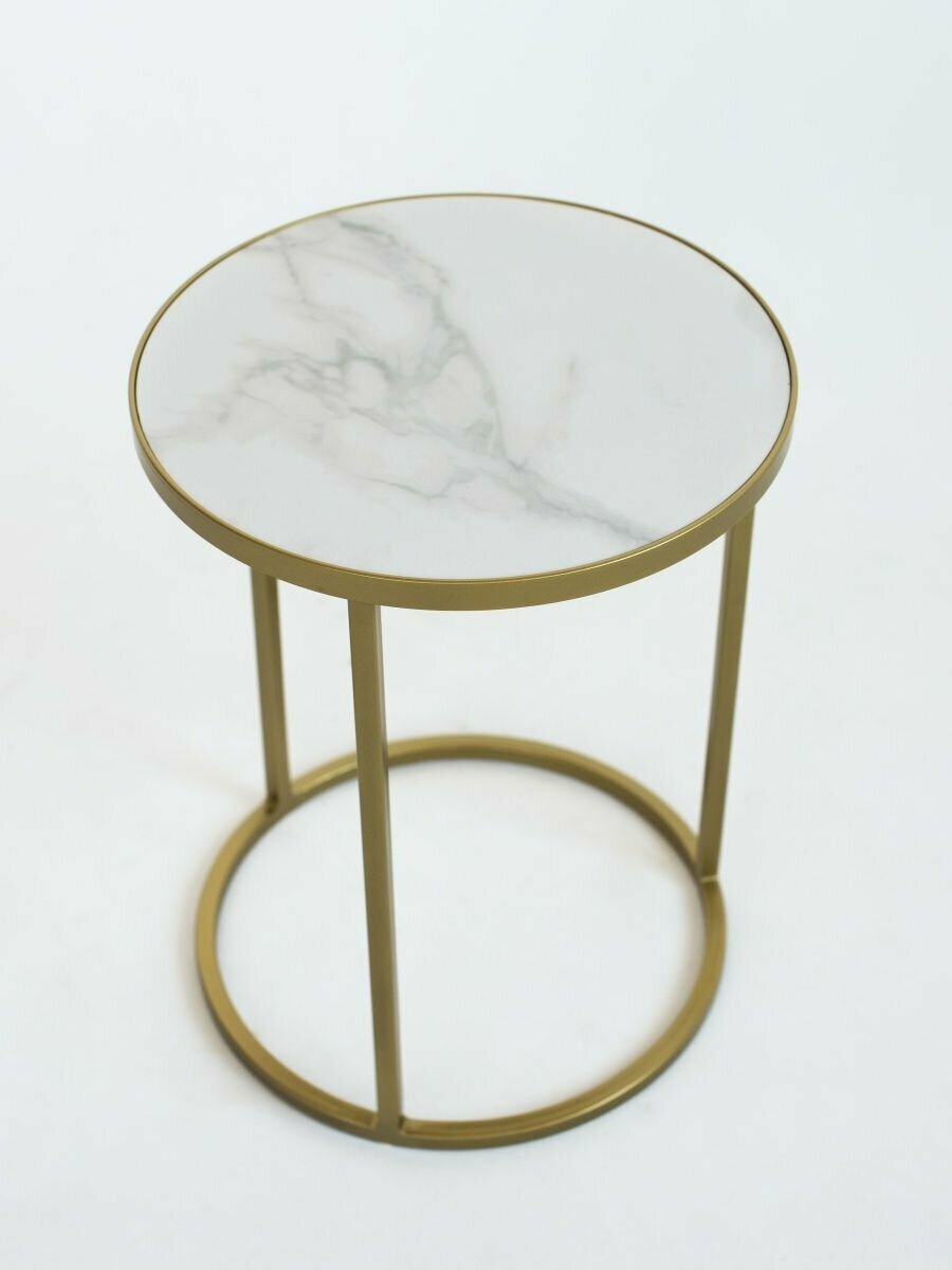 Столик журнальный LUCHI цвет золотистый диаметр 45см высота 55см