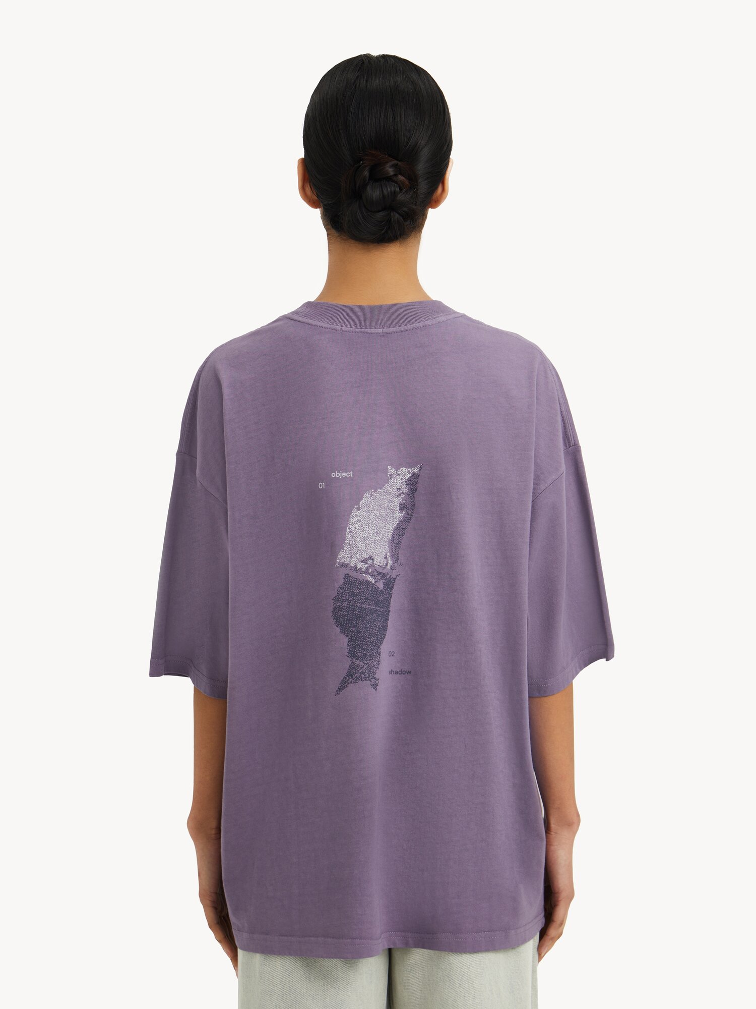 Футболка MUTED GARMENT DYE PRINT, размер 4XL-5XL, темно-фиолетовый — фото 1