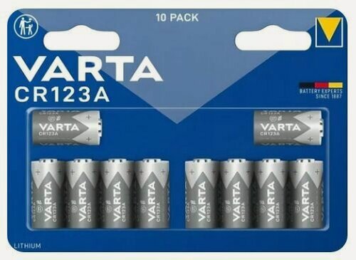 Изображение товара Батарейки VARTA CR123A Special, 10 шт, литиевые (10 шт. в одном блистере)