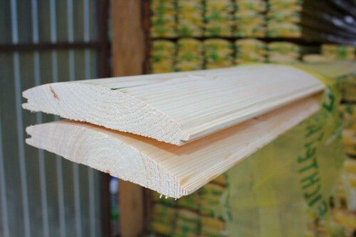 Изображение товара Блок-хаус из сосны 35х190х6000 мм, сорт АВ (цена за 1 уп = 2шт/2.28м2)