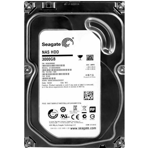 Жесткий диск Seagate NAS ST3000VN000 3TB 35 5900RPM 64MB Buffer SATA 6 Gbs 8910₽