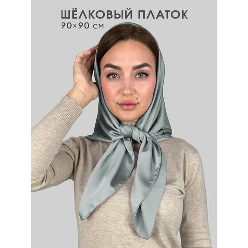 фото Платок body pillow для женщин,160х90 см, серый