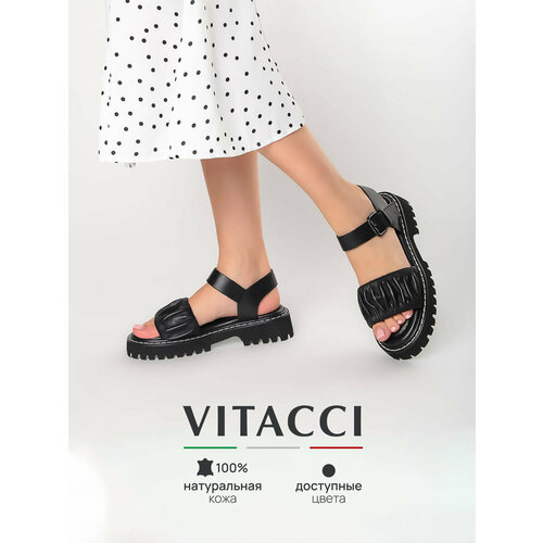 фото Сандалии vitacci, размер 37, черный