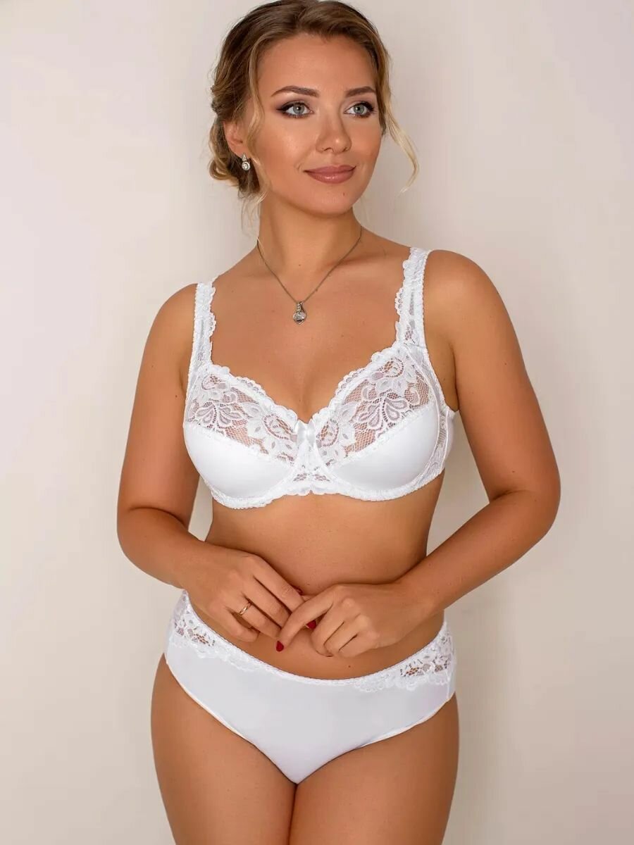 Бюстгальтер Lady Lux, размер 85F, белый