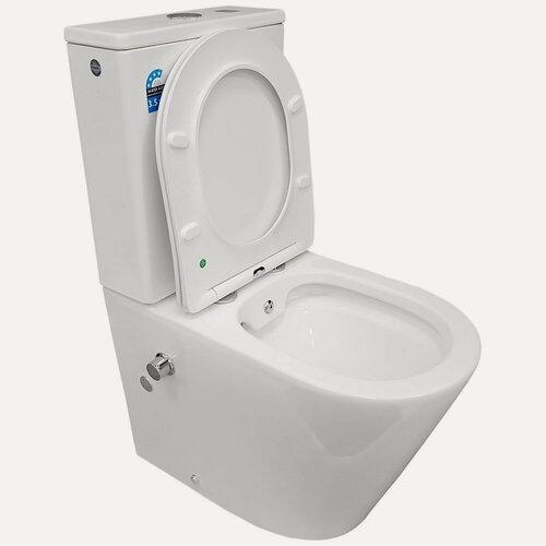 Изображение товара Унитаз Bloomix Salchow AD3093SB/UF1 Ceramic+ безободковый с функцией биде и смесителем