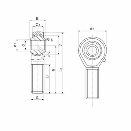 Шарнирный наконечник POS5L TECHNIX(левая резьба), обслуживаемый — фото 1