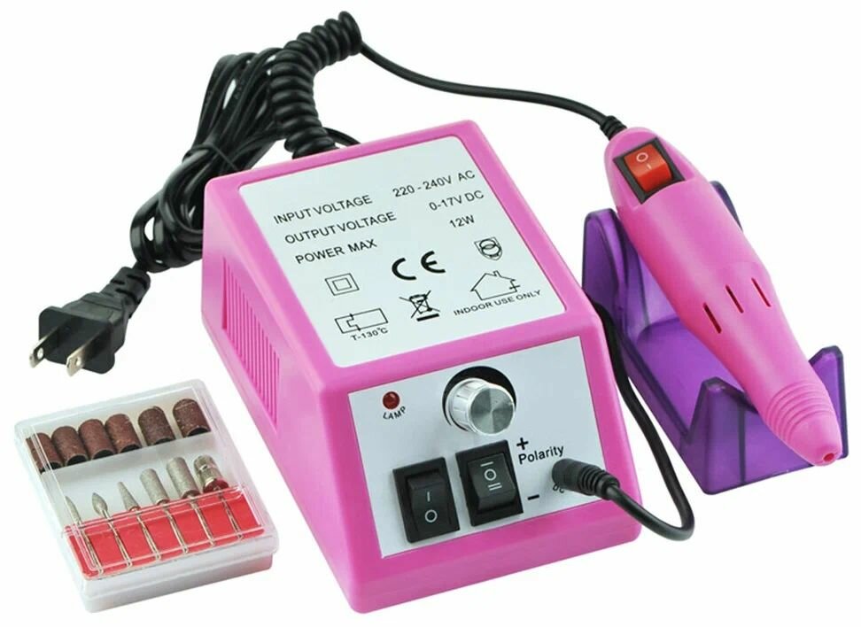 Аппарат для маникюра и педикюра Lina Mercedes 2000, 20000 об, 1 шт, розовый, средняя