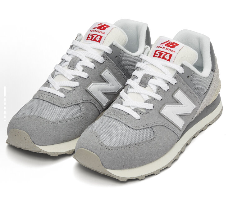 Кроссовки New Balance 574, полнота D, размер 25 см | 40 eu | 39 ru, серый/серый/серый — фото 1